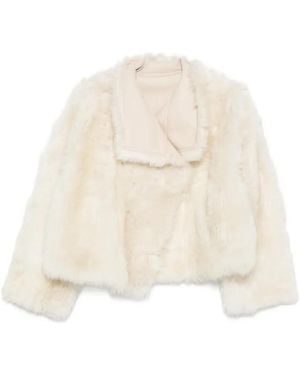 Yves Salomon Shearling Jacket - Natural