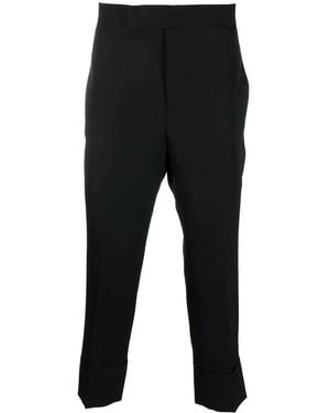 SAPIO Cropped Wool Trousers - Black