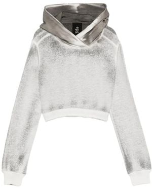 Thom Krom Hooded Knitted Top - White