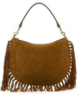 Isabel Marant Oskan Fringe-Trim Shoulder Bag - Brown