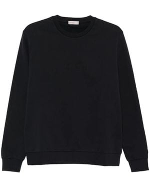 Herno Logo-Embroidered Cotton Sweatshirt - Black