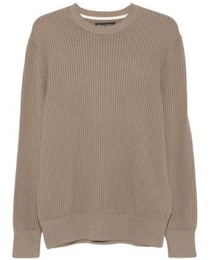 Marc O' Polo Ribbed-Knit Crew Neck Jumper - Natural