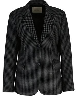 GANT Houndstooth Blazer - Black