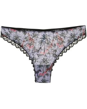 Dolci Follie Slip Mit Zebra-Print - Schwarz
