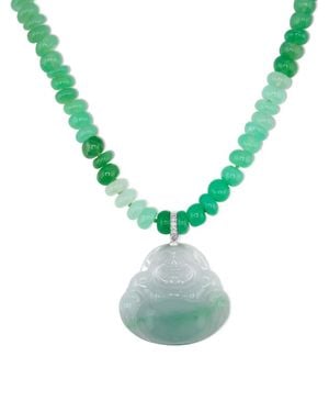 JIA JIA 14K Diamond Multi-Stone Necklace - Green