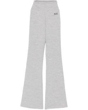 Sporty & Rich Logo-Print Flared Leggings - White