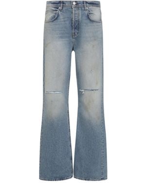 Enfants Riches Deprimes Distressed Flared Jeans - Blue