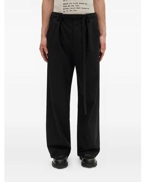 Ann Demeulemeester Pleated-Front Trousers - Black