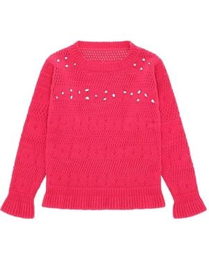 Fortela Luna Pullover Mit Perlen - Pink
