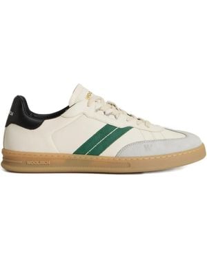 Woolrich Doulbleu Leather Stripe Trainers - Green