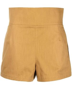 Ferragamo Pantalones Cortos De Vestir De Talle Alto - Neutro