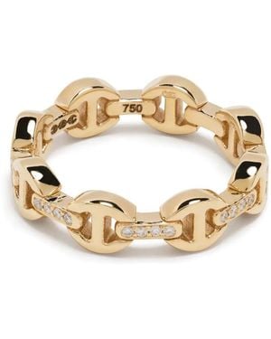 Hoorsenbuhs 18kt Yellow Gold Diamond Chain-link Ring - Metallic
