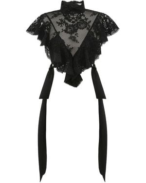 Zimmermann Lace Ruffled Blouse - Black