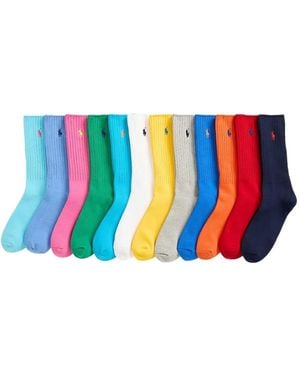 Polo Ralph Lauren Polo Pony Socks (Pack Of 12) - Blue