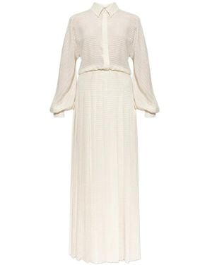 Fendi Ivory Silk Dress - White