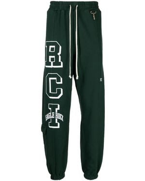 Reese Cooper Eagle Rock Logo-Print Track Pants - Green