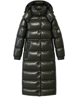 Moncler Cavettaz Hooded Long Down Jacket - Black
