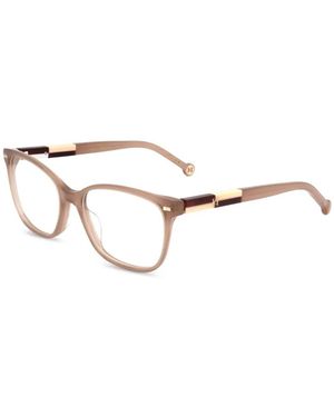 Carolina Herrera Logo-Detail Square-Frame Glasses - Multicolor