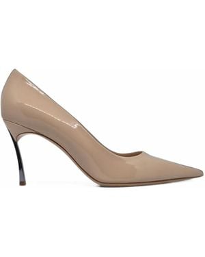Casadei Blade Leather Pumps - White