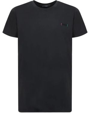 14 Bros Logo-Embroidered T-Shirt - Black