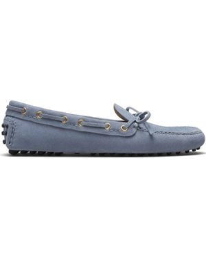 Car Shoe Suede Driving Shoes - Blue