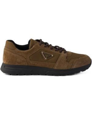 Prada Prax Sneakers Aus Wildleder Und Re-Nylon - Braun
