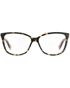 Love Moschino Tortoiseshell-Effect Glasses - Black