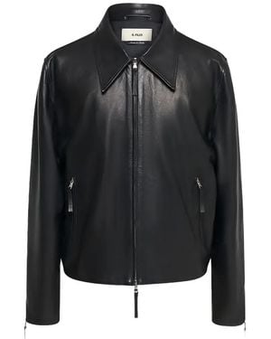 O.FILES Chaqueta de piel - Azul