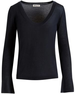 Bally Fein Gestrickter Kaschmirpullover - Schwarz