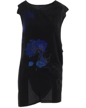Y's Yohji Yamamoto アブストラクトパターン トップ - ブラック