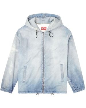 DIESEL D-Wynny Hooded Zip-Up Jacket - Blue