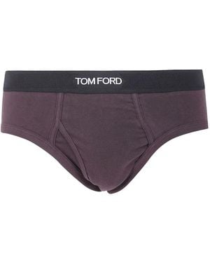 Tom Ford Calzoncillos Con Logo En La Cinturilla - Morado