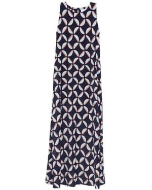 Niu Midikleid Mit Geometrischem Print - Weiß