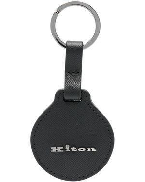 Kiton Porte-Clés En Cuir - Noir