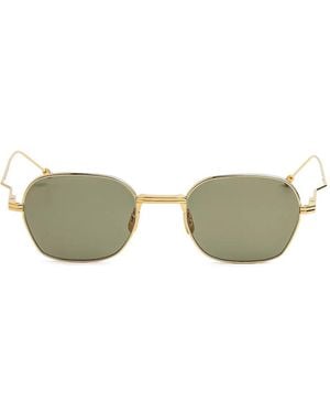 Thom Browne Sonnenbrille Mit Eckigem Gestell - Mettallic