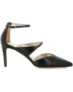 Antonio Barbato Maestri Veneziani Cut-Out Leather Court Shoes - Black