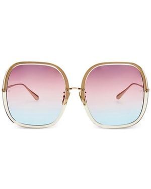 Linda Farrow Celia Square-frame Sunglasses - Pink