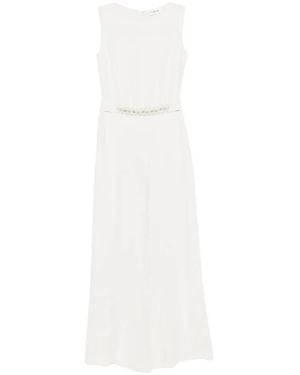 P.A.R.O.S.H. Mono Con Aplique Floral - Blanco