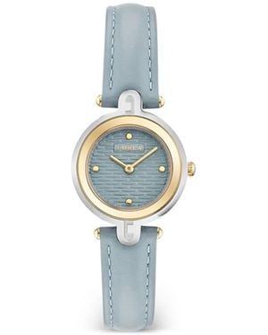 Furla Leather Strap 28Mm Watch - Blue