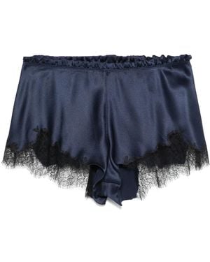 Carine Gilson Pantalones Cortos De Satén - Azul