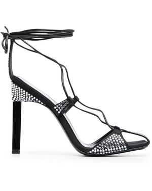 The Attico Adele 105Mm Crystal-Embellished Sandals - Black