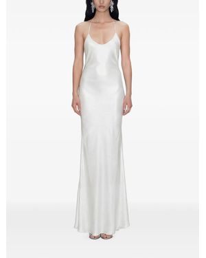 ATOIR Eden Bead-Embellished Satin Maxi Dress - White