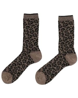 ANT45 Atene Animal-Print Socks - Schwarz