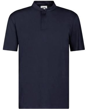 DRYKORN Louis Band-Collar Polo Shirt - Blue