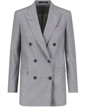 Tagliatore Double-Breasted Peaked-Lapel Jacket - Grey