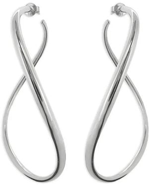 Dinny Hall Orecchini A Cerchio Wave Xl - Metallizzato