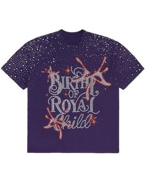 BIRTH OF ROYAL CHILD T-Shirt mit Rundhalsausschnitt - Blau