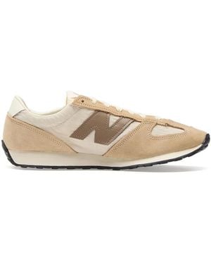 New Balance 471 Suede Lace-Up Low-Top Trainers - Natural