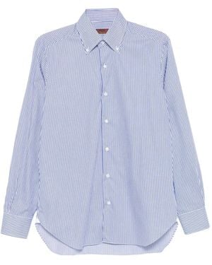 Barba Napoli Striped Cotton Shirt - Blue
