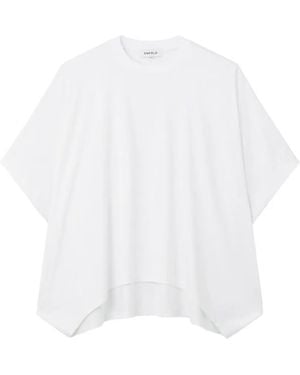 Enfold Asymmetric-Hem Short-Sleeve T-Shirt - White